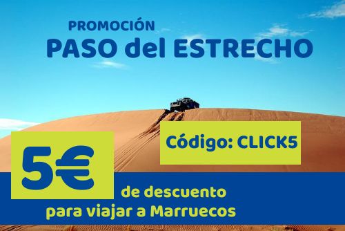Imagen de Paso del Estrecho. 5€ de descuento para Marruecos con el código: CLICK5